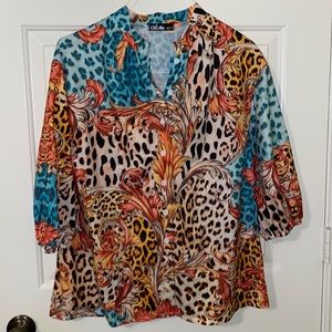 Women’s Leopard Button Down